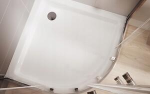 Cersanit Arteco, čtvrtkruhový sprchový kout 80x80x190cm, 5mm čiré sklo, chromový profil + sprchová vanička Tako, S601-113