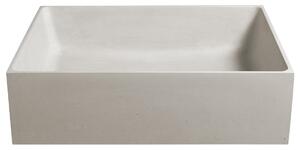 TONEB FORMIGO betonové retro umyvadlo na desku, včetně výpusti, 47,5x36,5 cm, písková FG013