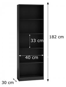 Regál šíře 40 cm černý - FALCO