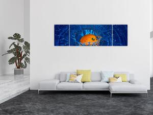 Obraz - pomeranč ve vodě (170x50 cm)