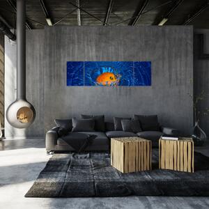 Obraz - pomeranč ve vodě (170x50 cm)