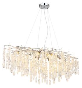 Lustr 12x E14 strieborná, priehľadná IP20 GLOBO lighting KINGA 64141H2