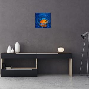 Obraz - pomeranč ve vodě (30x30 cm)