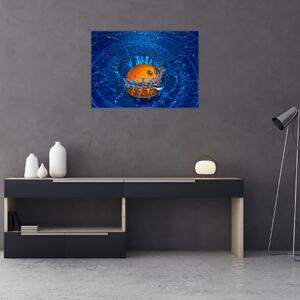 Obraz - pomeranč ve vodě (70x50 cm)