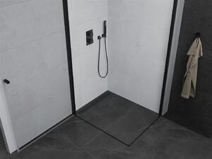 Mexen Pretoria Duo, sprchový kout se 2-křídlými dveřmi 80 (dveře) x 70 (dveře) cm, 6mm čiré sklo, černý profil, 852-080-070-70-00-02