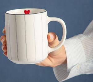 HOMLA Hrnek LOVELY LIFE s širokými pruhy 0,3 l