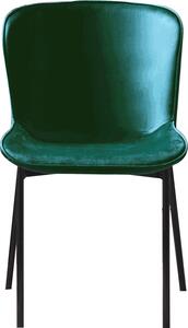Tempo Kondela Jídelní židle ADENA, smaragdová Velvet látka/černý kov