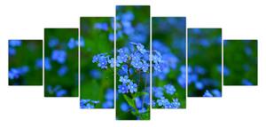 Obraz modrých květin (210x100 cm)