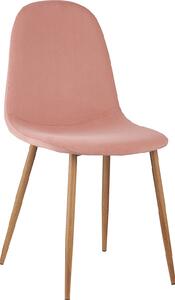 Tempo Kondela Jídelní židle LEGA, růžová Velvet látka/buk