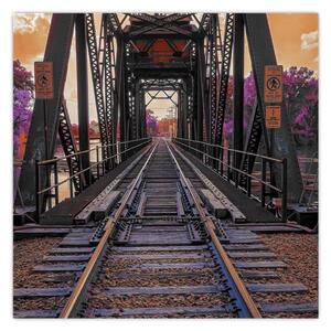 Obraz železničního mostu (30x30 cm)