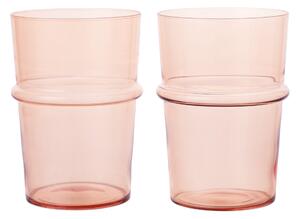 FERM LIVING Skleničky Boya Tall, Blush, sada 2 kusů