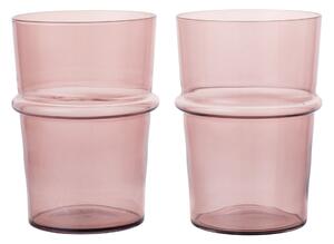 FERM LIVING Skleničky Boya Tall, Mauve, sada 2 kusů