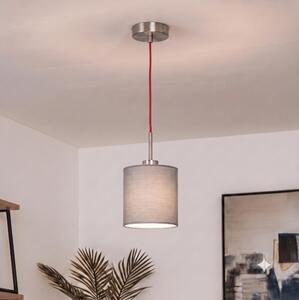 Brilagi - LED Lustr na lanku NUBILA 1xE27/60W/230V pr. 14 cm červená/světle šedá