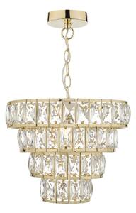 Där Lighting CER0135 - Lustr na řetězu CERYS 1xE27/60W/230V zlatá