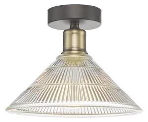 Där Lighting BOY0175 -Stropní svítidlo BOYD 1xE27/60W/230V pr. 25 cm mosaz/čirá