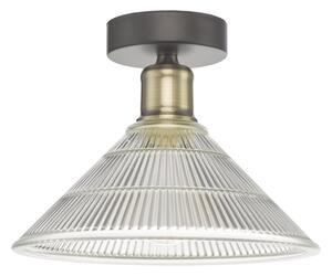 Där Lighting BOY0175 -Stropní svítidlo BOYD 1xE27/60W/230V pr. 25 cm mosaz/čirá