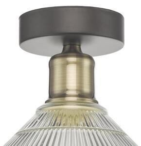 Där Lighting BOY0175 -Stropní svítidlo BOYD 1xE27/60W/230V pr. 25 cm mosaz/čirá