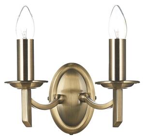 Där Lighting AMB0975 - Nástěnné svítidlo AMBASSADOR 2xE14/40W/230V mosaz