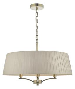 Där Lighting CRI0429 - Lustr na řetězu CRISTIN 4xE14/40W/230V mosaz/taupe