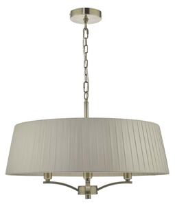 Där Lighting CRI0429 - Lustr na řetězu CRISTIN 4xE14/40W/230V mosaz/taupe