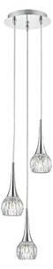 Där Lighting LYA0350 - Lustr na lanku LYALL 3xG9/40W/230V lesklý chrom