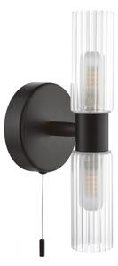 Där Lighting BOL0922 - Koupelnová nástěnná lampa BOLTON 2xG9/5W/230V IP44 černá