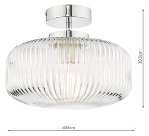 Där Lighting RIV5208 -Koupelnový přisazený lustr RIVA 1xE27/60W/230V IP44 chrom