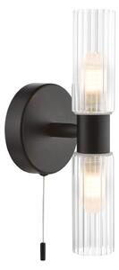 Där Lighting BOL0922 - Koupelnová nástěnná lampa BOLTON 2xG9/5W/230V IP44 černá