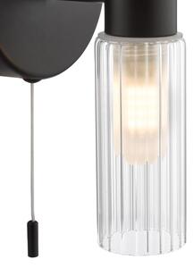 Där Lighting BOL0922 - Koupelnová nástěnná lampa BOLTON 2xG9/5W/230V IP44 černá