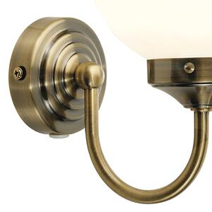 Där Lighting BAR0775 - Koupel. nástěnná lampa BARCLAY 1xE14/40W/230V IP44 mosaz