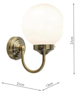 Där Lighting BAR0775 - Koupel. nástěnná lampa BARCLAY 1xE14/40W/230V IP44 mosaz