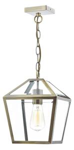 Där Lighting CHU0175 - Lustr na řetězu CHURCHILL 1xE27/60W/230V mosaz