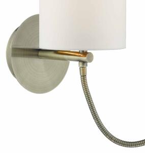 Där Lighting FET0775 - LED Nástěnná lampa FETA 1xE27/60W/230V + LED/1W mosaz