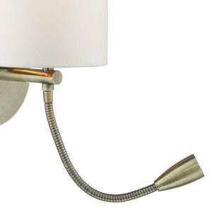 Där Lighting FET0775 - LED Nástěnná lampa FETA 1xE27/60W/230V + LED/1W mosaz