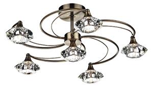 Där Lighting LUT0675 - Přisazený lustr LUTHER 6xG9/40W/230V mosaz
