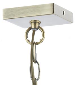 Där Lighting CHU0175 - Lustr na řetězu CHURCHILL 1xE27/60W/230V mosaz