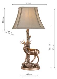 Där Lighting GUL5545-X - Stolní lampa GULLIVER 1xE27/60W/230V béžová/bronzová