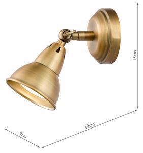 Där Lighting NAT0742 - Nástěnné bodové svítidlo NATHANIEL 1xGU10/11W/230V mosaz