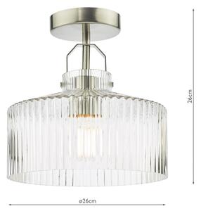 Där Lighting LEN4846 - Přisazený lustr LENKA 1xE27/60W/230V matný chrom