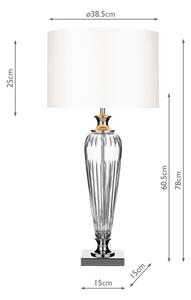 Där Lighting HIN4208 - Stolní lampa HINTON 1xE27/60W/230V bílá/lesklý chrom