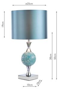 Där Lighting ELS4223 - Stolní lampa ELSA 1xE27/40W/230V modrá/lesklý chrom