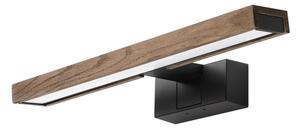 Brilagi - LED Koup osvět zrcad 3v1 WOODY MIRROR LED/8W/230V IP44 černá/dub ořech