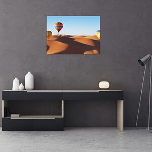 Obraz - létající balóny v poušti (70x50 cm)