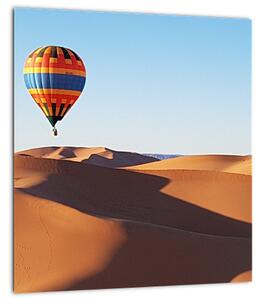 Obraz - létající balóny v poušti (30x30 cm)