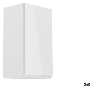 Kuchyňská skříňka horní úzká YARD G40, 40x72x32, bílá/bílá lesk, pravá