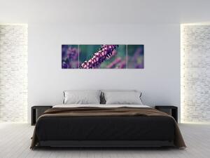 Obraz fialové květiny (170x50 cm)