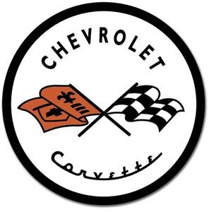Plechová cedule CORVETTE 1953 CHEVY - Chevrolet logo