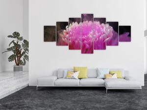 Obraz květiny v růžovém dýmu (210x100 cm)