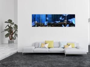 Obraz modrých motýlů (170x50 cm)
