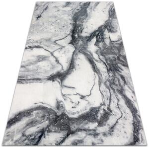 Univerzální vinylový koberec Černo-bílý mramor